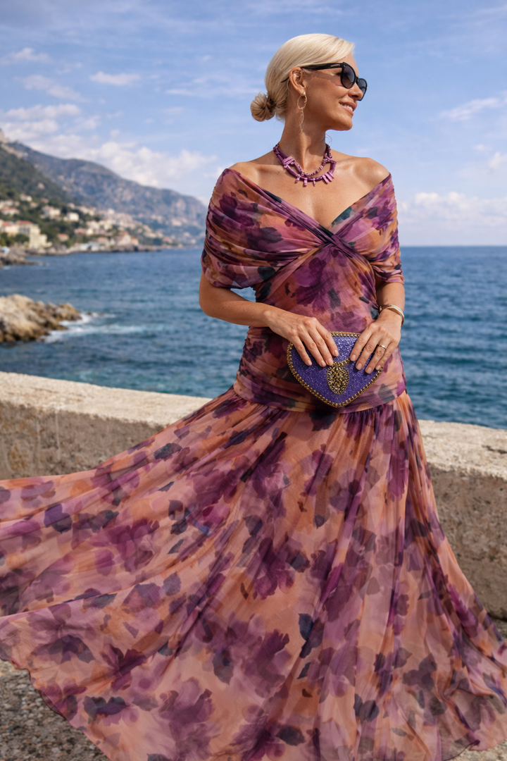 Elegant Maxi Dress for Events with V-Neck