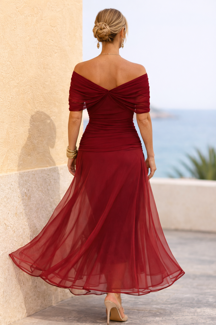 Elegant Maxi Dress for Events with V-Neck