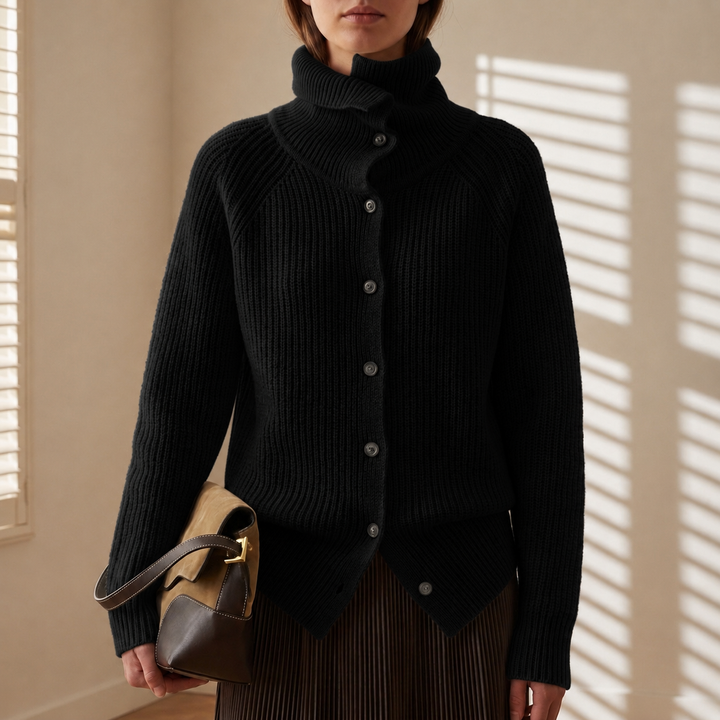 Women's Long Sleeve Cardigan with Buttons