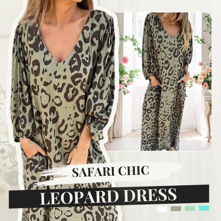 Nala | Safari Chic Leopard Dress with Pockets
