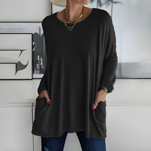 Aelira™ - Relaxed Long Sleeve Top