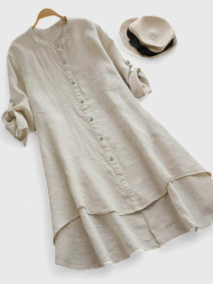 Mari | Women's Elegant Flowing Dress with Buttons