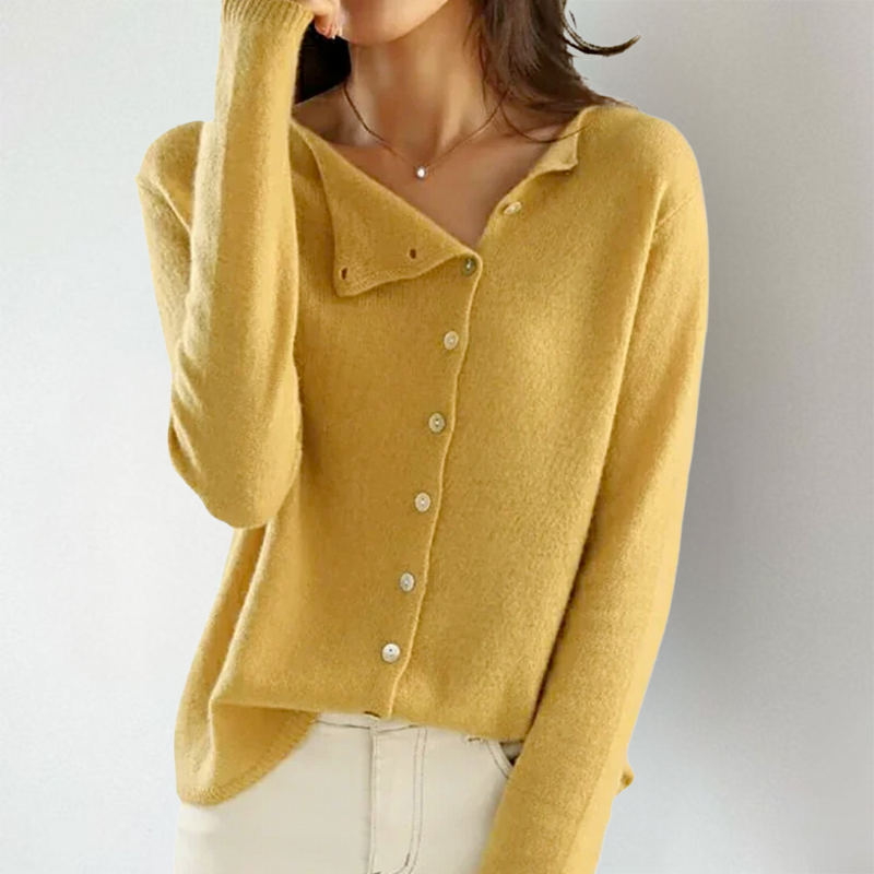 Kate | Women's Chic Asymmetrical Button Cardigan with Buttons