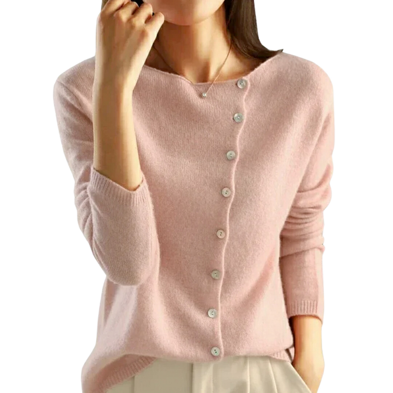 Kate | Women's Chic Asymmetrical Button Cardigan with Buttons