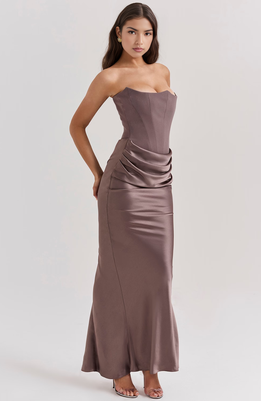 Hera | Women's Mini Elegant Retro Solid Color Strapless Party Dress
