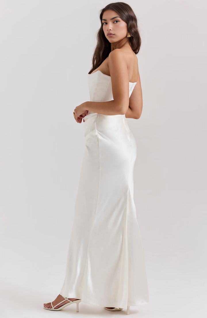 Hera | Women's Mini Elegant Retro Solid Color Strapless Party Dress