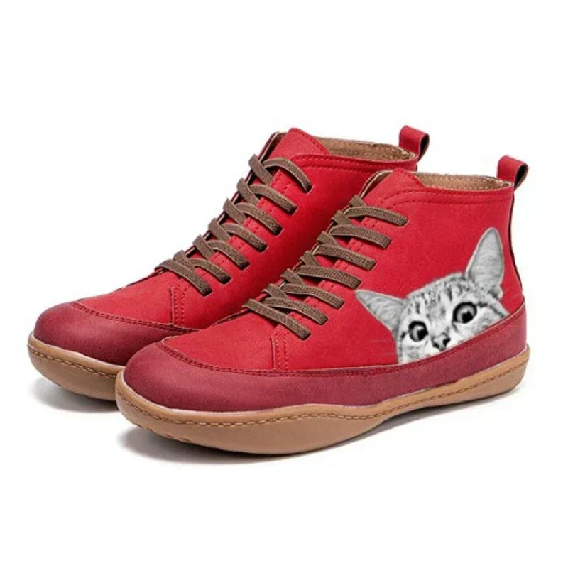 Monika | Women's Cat Ankle Boots with Zipper