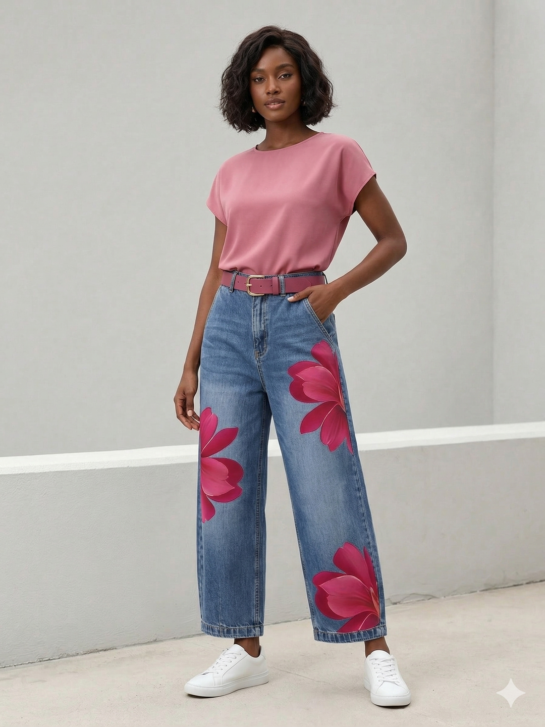 Sophia - Elegant Flower Pants
