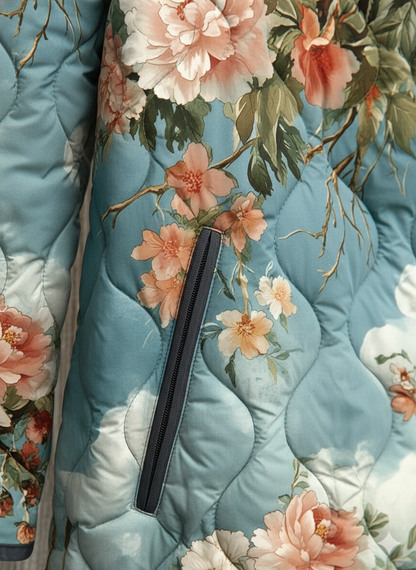 Women's Vintage Floral Garden Quilted Jacket
