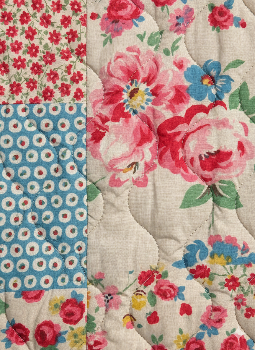 Women's Loose Vintage Patchwork Floral Quilted Jacket