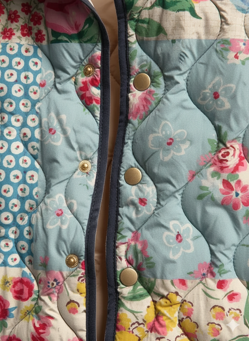 Women's Vintage Patchwork Floral Quilted Jacket