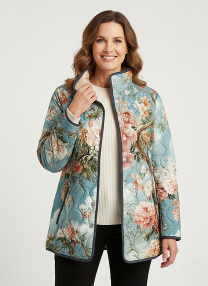 Women's Vintage Floral Garden Quilted Jacket