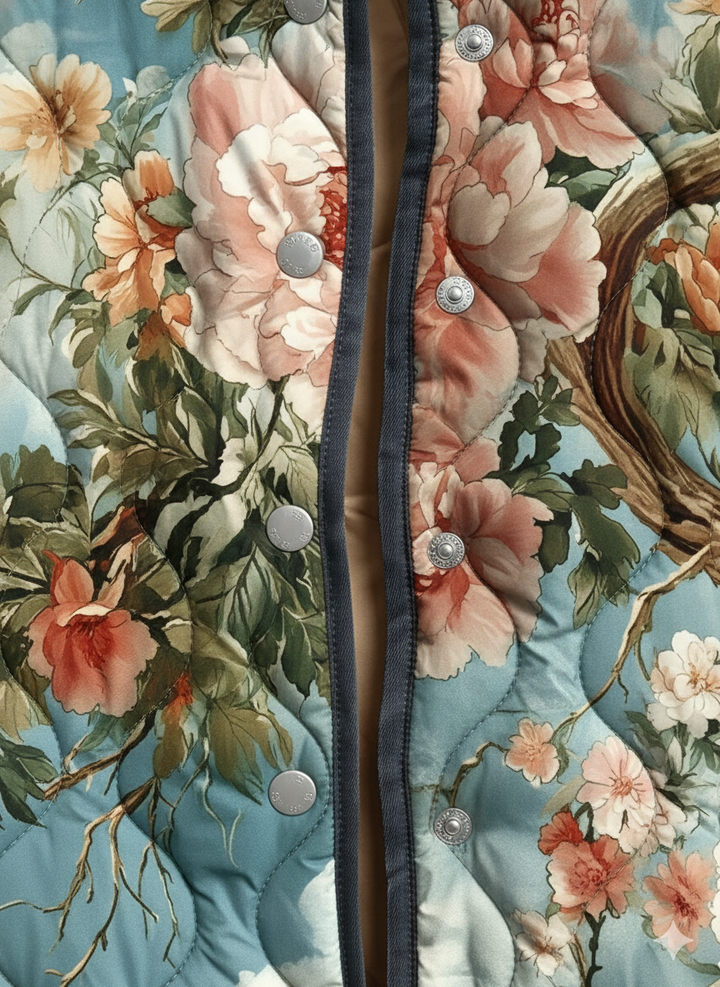 Women's Vintage Floral Garden Quilted Jacket