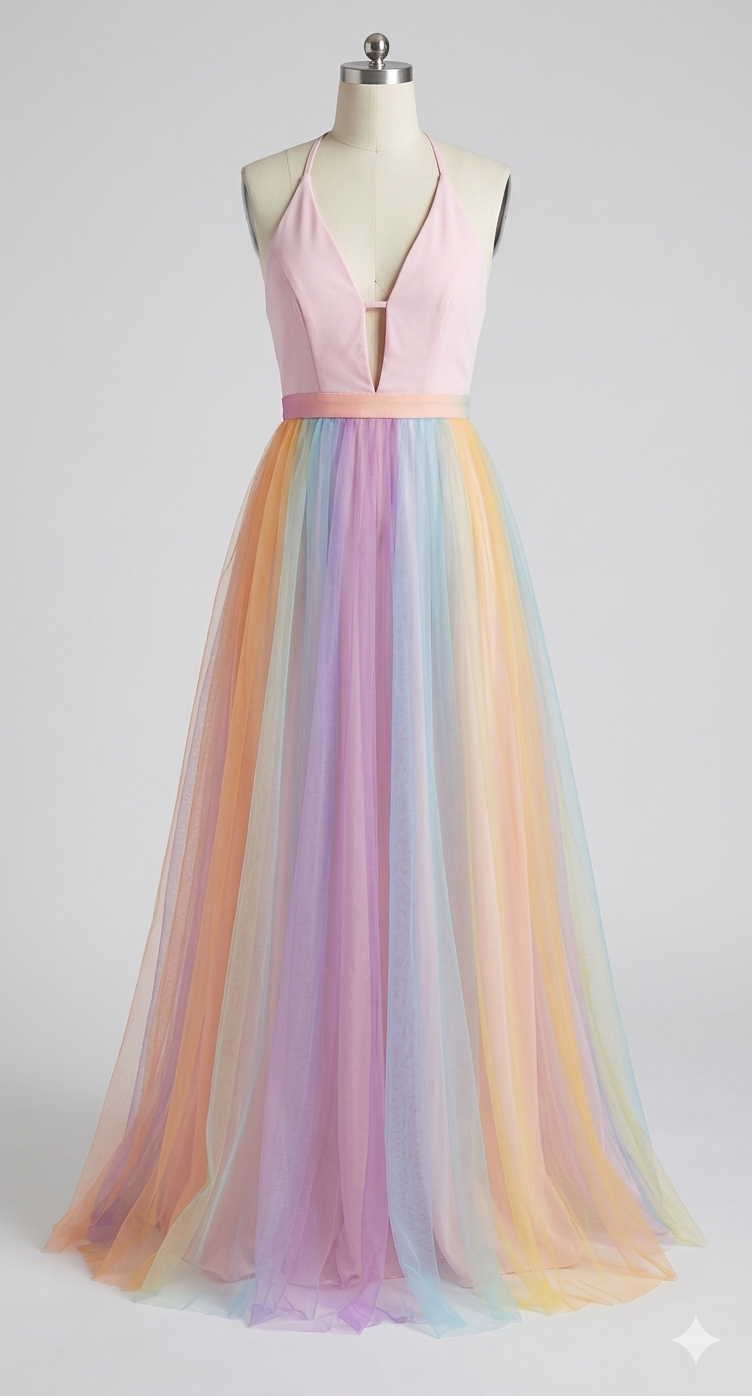 Women's Halter V-Neck Maxi Dress