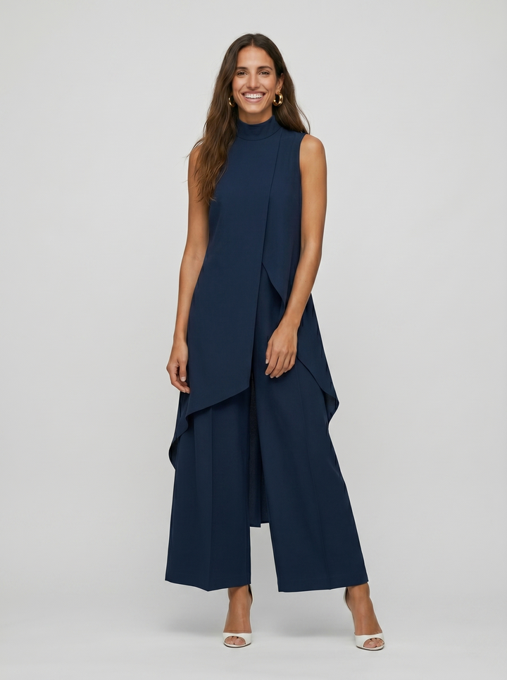 Sara | Women's Turtleneck Sleeveless Set