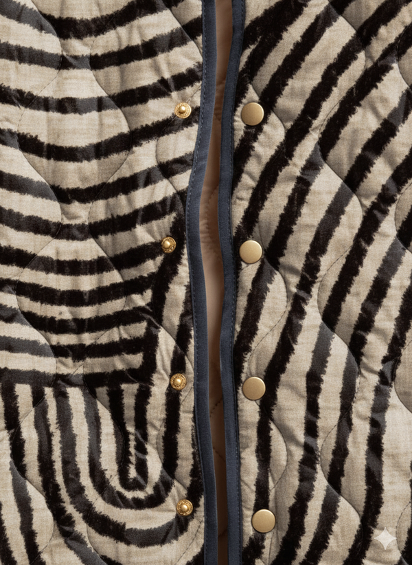 Women's Zebra Stripe Quilted Jacket