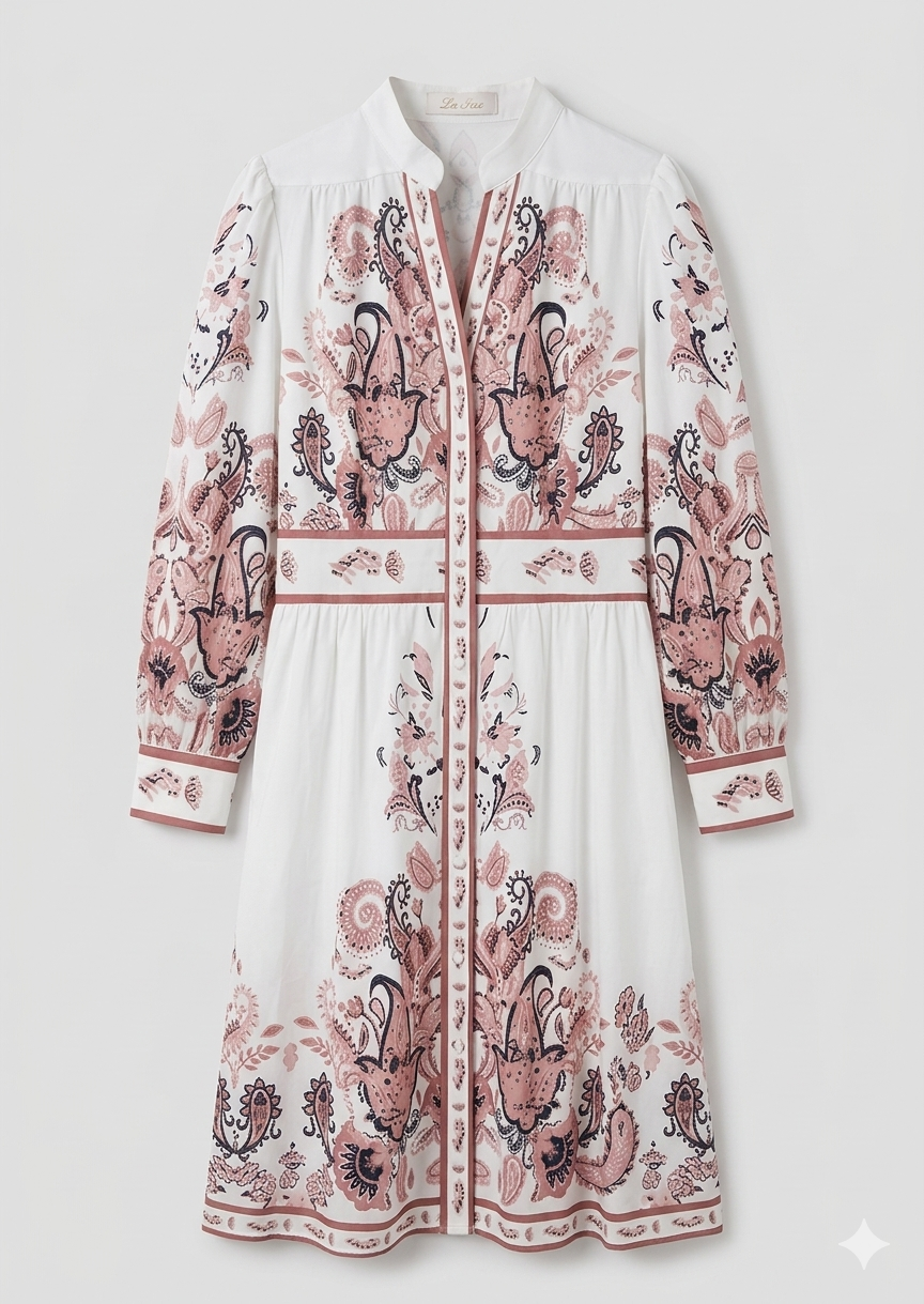 Heidi-Inspired Floral Maxi Dress with V-Neck and Long Sleeves for Festive Occasions