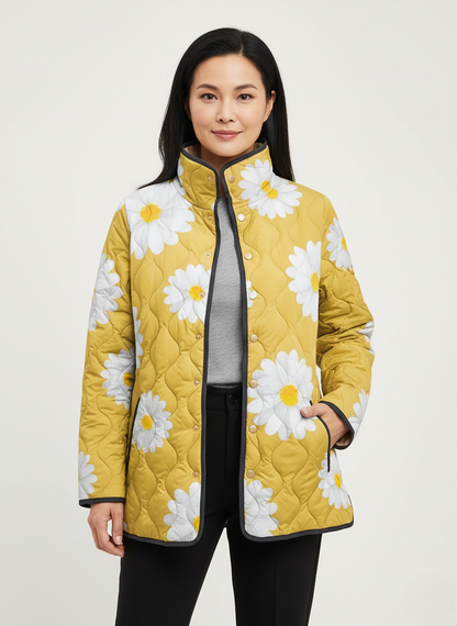 Women's Sunny Daisy Garden Quilted Jacket