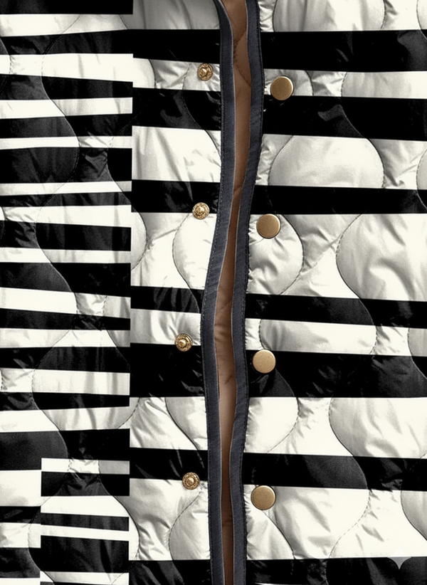 Women's Modern Striped Quilted Jacket