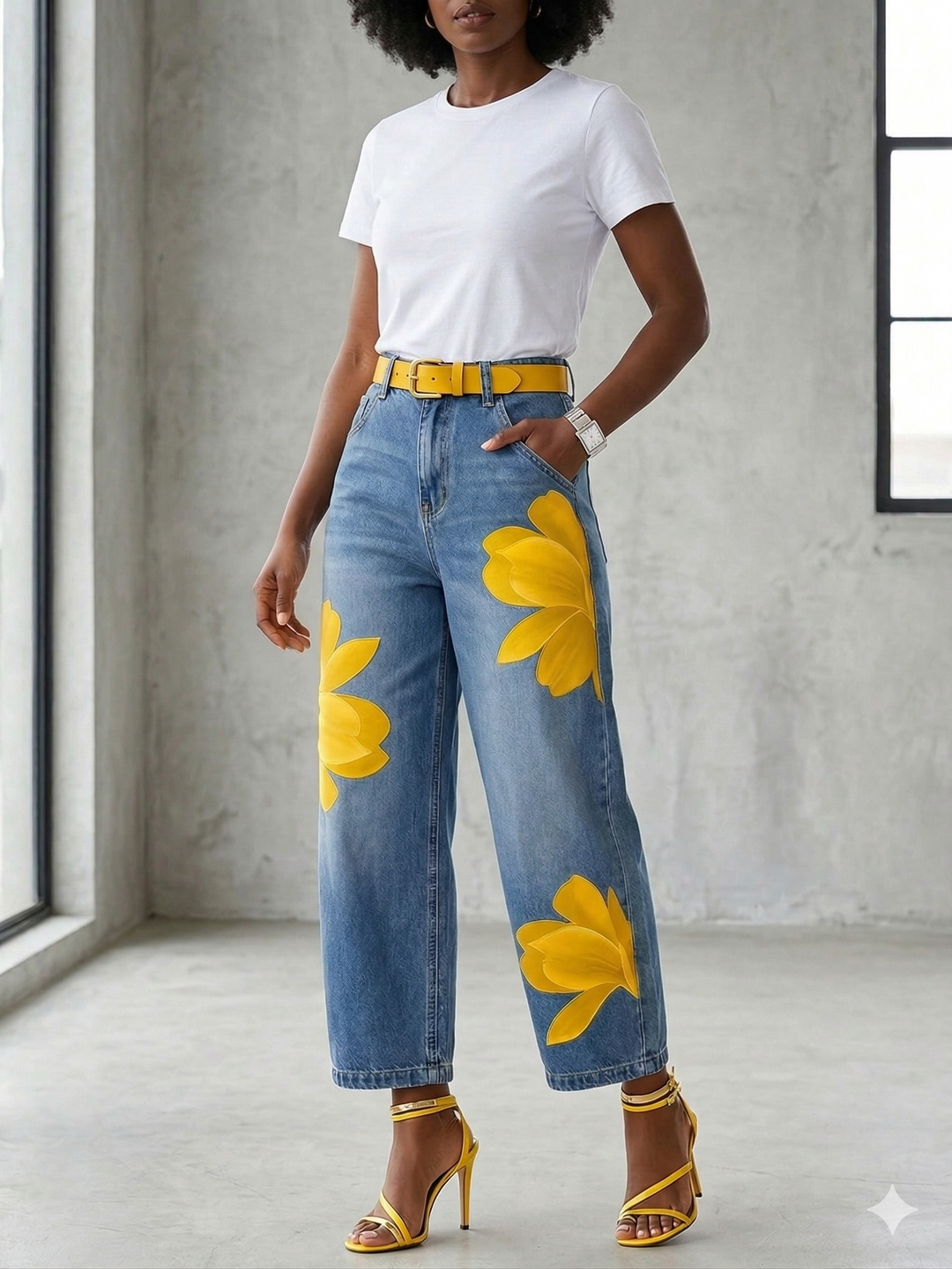 Sophia - Elegant Flower Pants