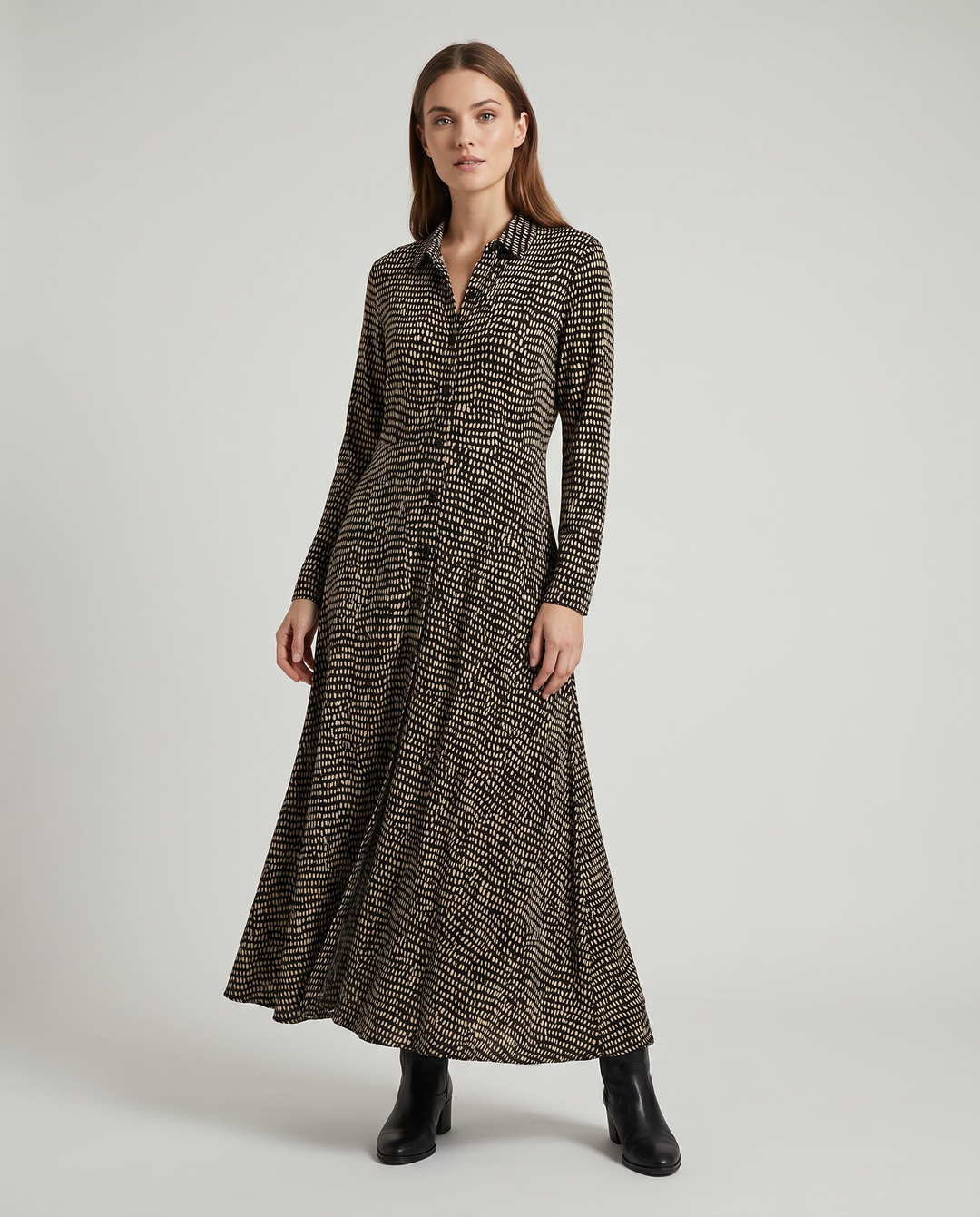 Women's Long Sleeve Maxi Dress with Pockets