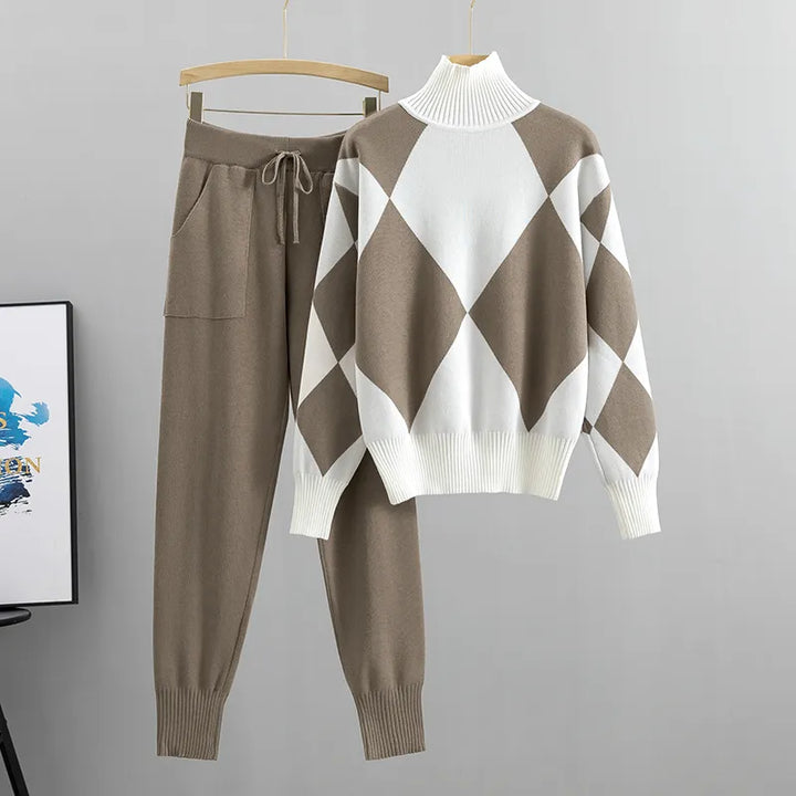Valeria | Women's Long Sleeve Elegant 2 Piece SET with Pockets