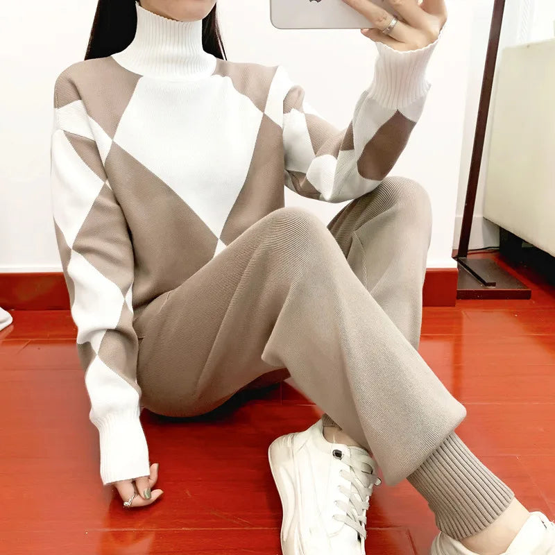 Valeria | Women's Long Sleeve Elegant 2 Piece SET with Pockets