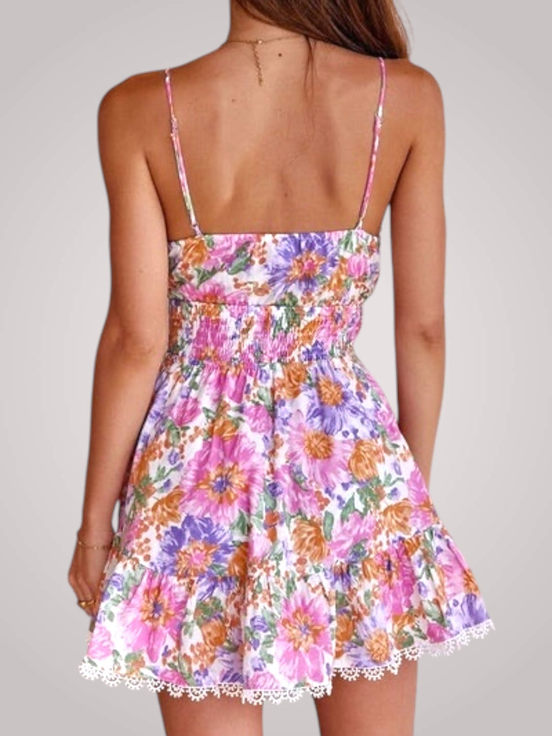 Rosie | Women's Mini Floral Dress with Ruffle Hem