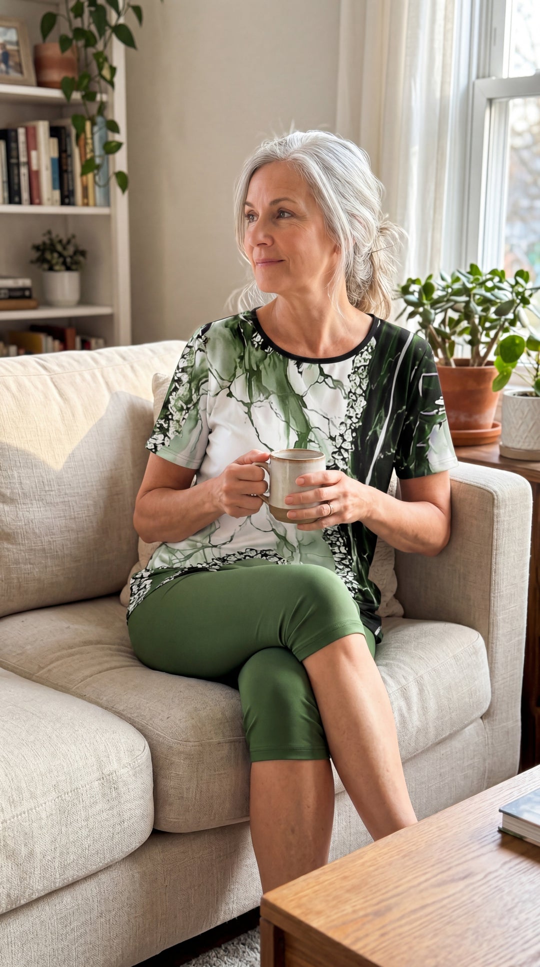 Luna™ | Stretchy Printed Two-Piece Outfit