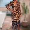 Elena™ | Leopard Dress with V-Neck