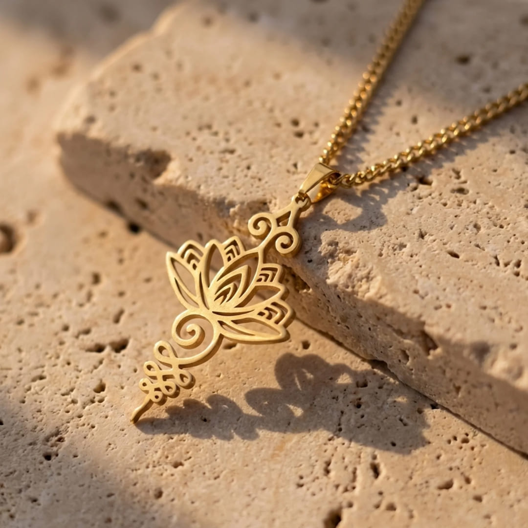 Posira™ Unalome Lotus Pendulum Pendant