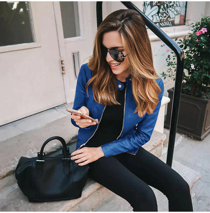 Abigail™ - Elegant Italian Leather Jacket