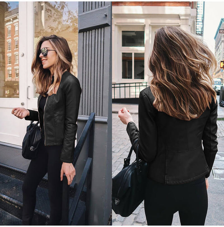 Abigail™ - Elegant Italian Leather Jacket