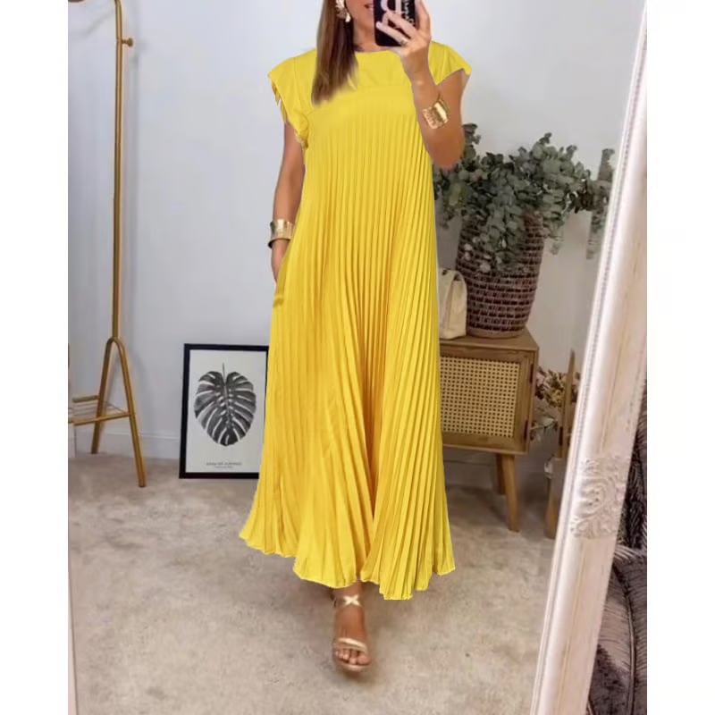 Jolijn | Women's Sleeveless Round Neck and Comfortable Dress with Pockets