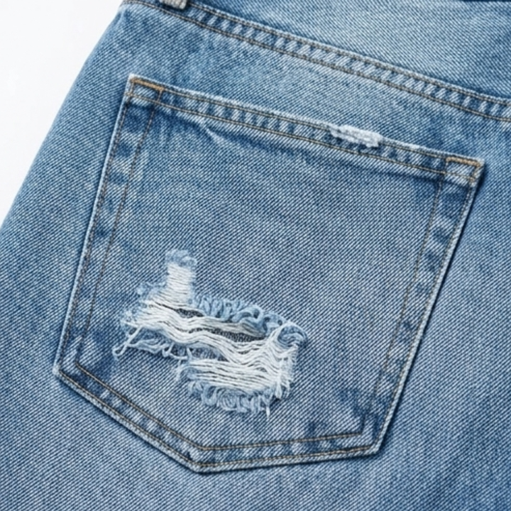 Vivara™ – Vintage-Inspired Cropped Straight Leg Jeans with Fringe