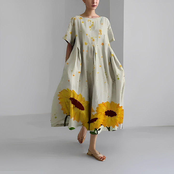 Daisy | Women's Floral Retro Big Swing Loose Maxi Dress