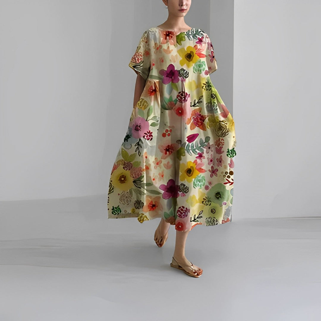 Daisy | Women's Floral Retro Big Swing Loose Maxi Dress