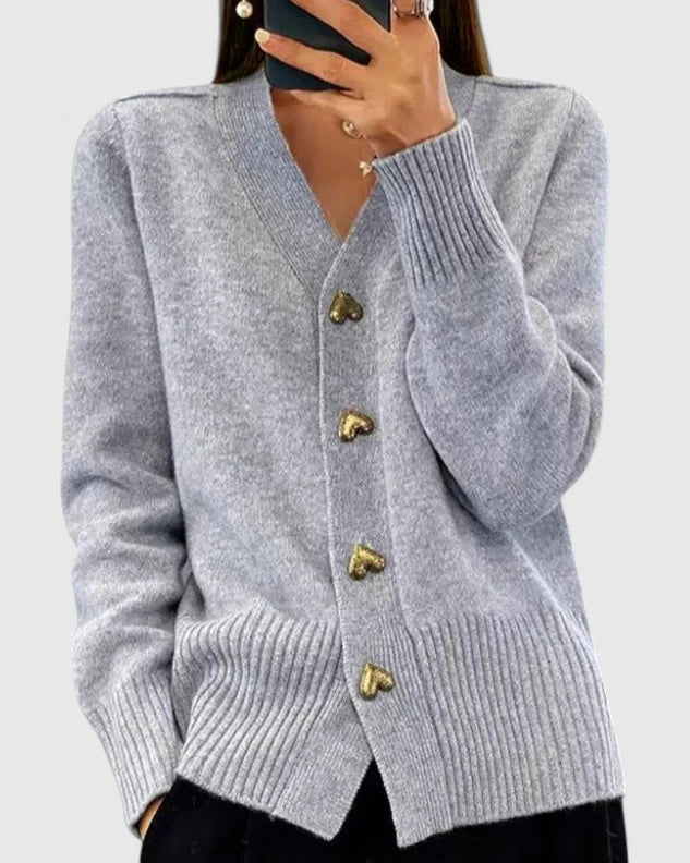 Isabella | Women's Elegant Autumn Cardigan with Buttons