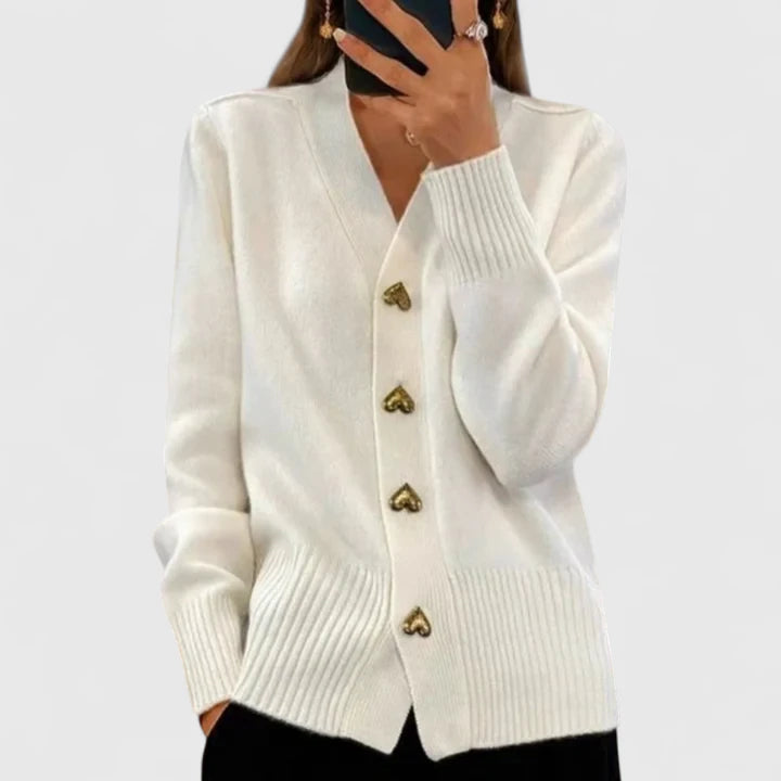 Isabella | Women's Elegant Autumn Cardigan with Buttons