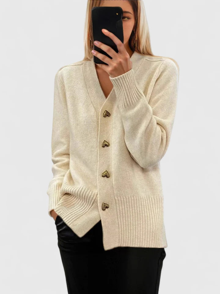 Isabella | Women's Elegant Autumn Cardigan with Buttons