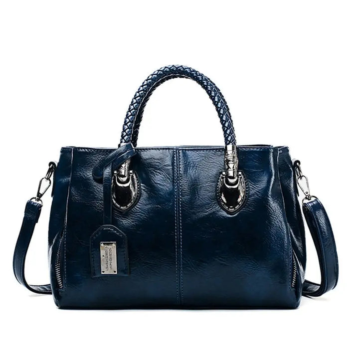 Jarnfrid | Elegant handbag with braided handle and Zipper