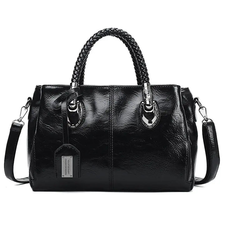 Jarnfrid | Elegant handbag with braided handle and Zipper