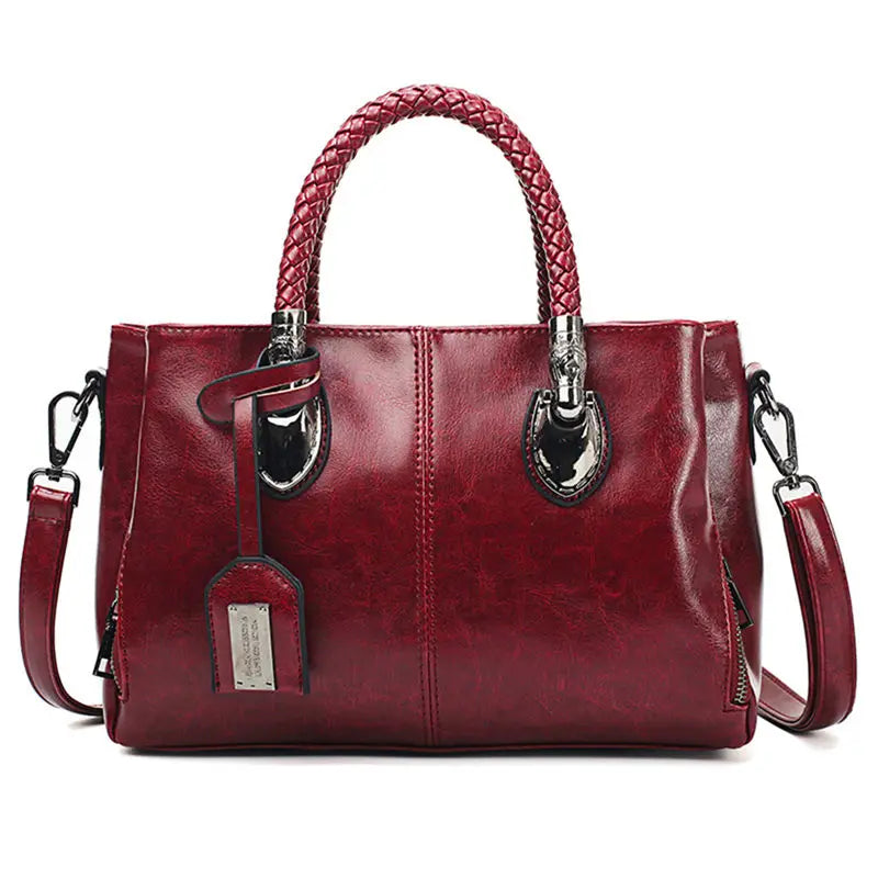 Jarnfrid | Elegant handbag with braided handle and Zipper