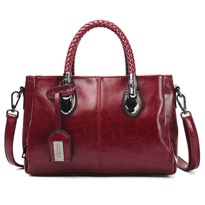Jarnfrid | Elegant handbag with braided handle and Zipper