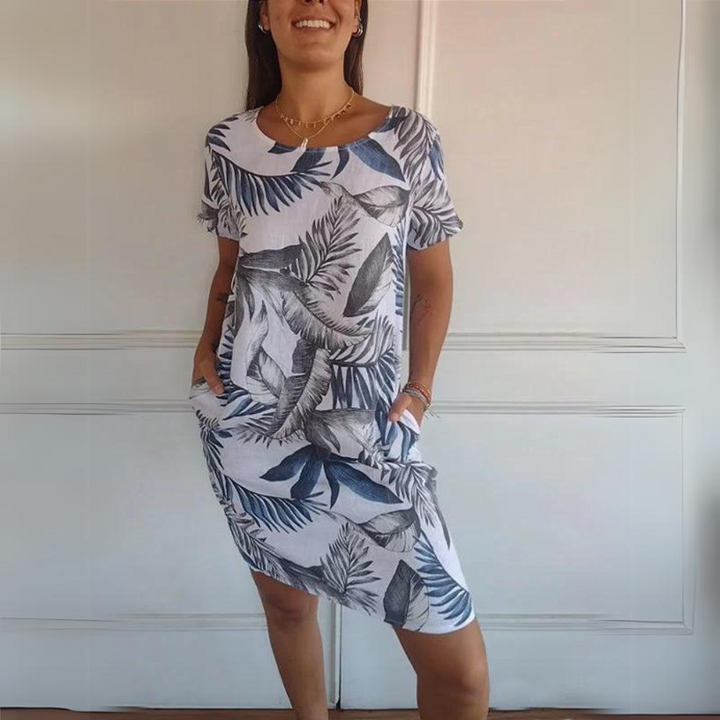 Marije | Women's Maxi Comfortable Dress with Round Neckline