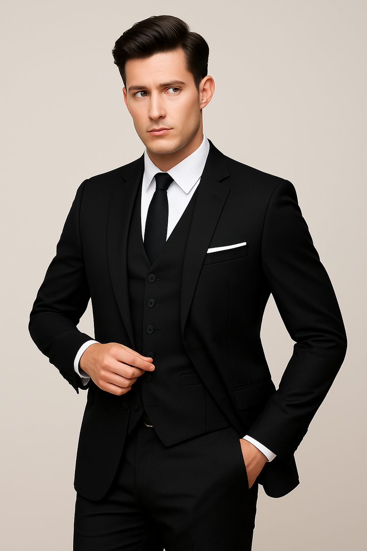 Sebastian | Men's Three-Piece Suit with Buttons