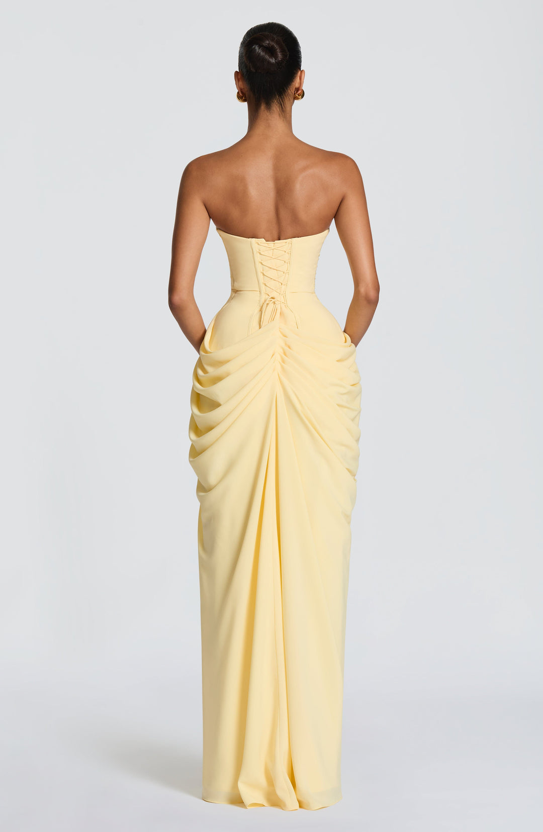 Olivia | Women's Maxi Dress with Lace-Up and Side Slit