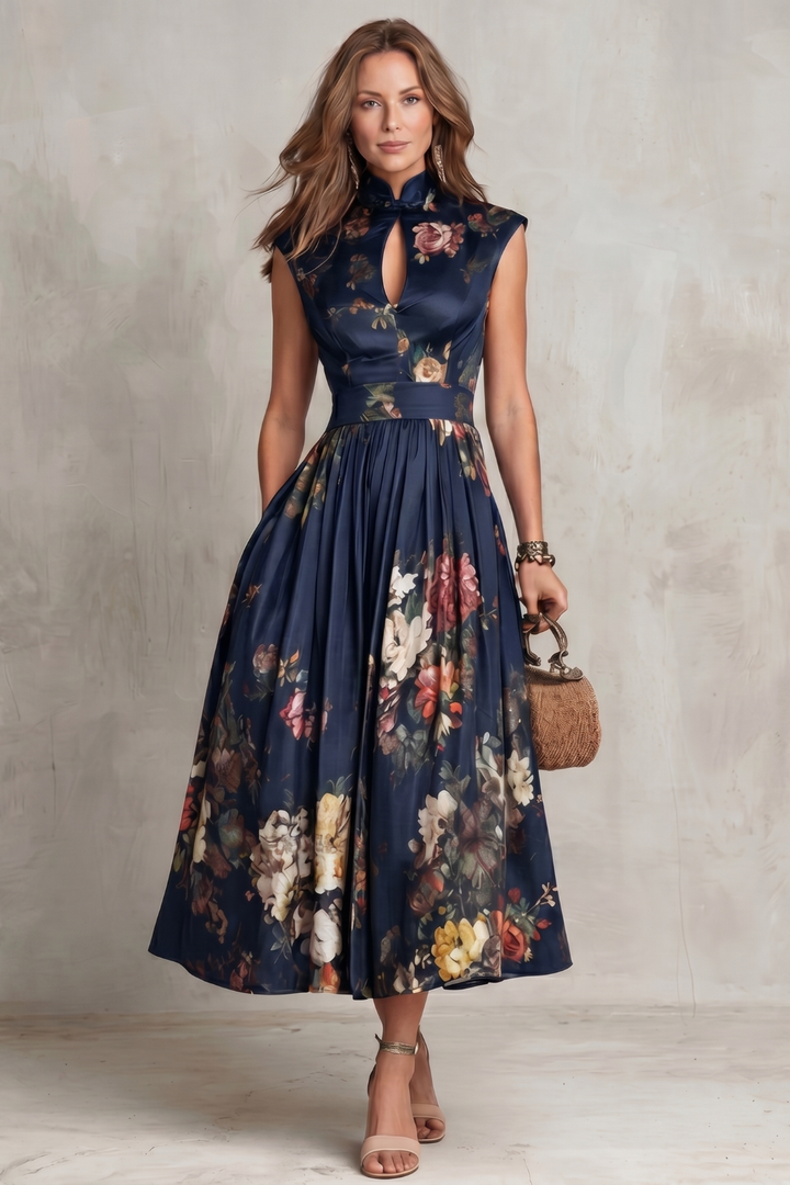Noirelle | Women's Sleeveless Floral Midi Dress