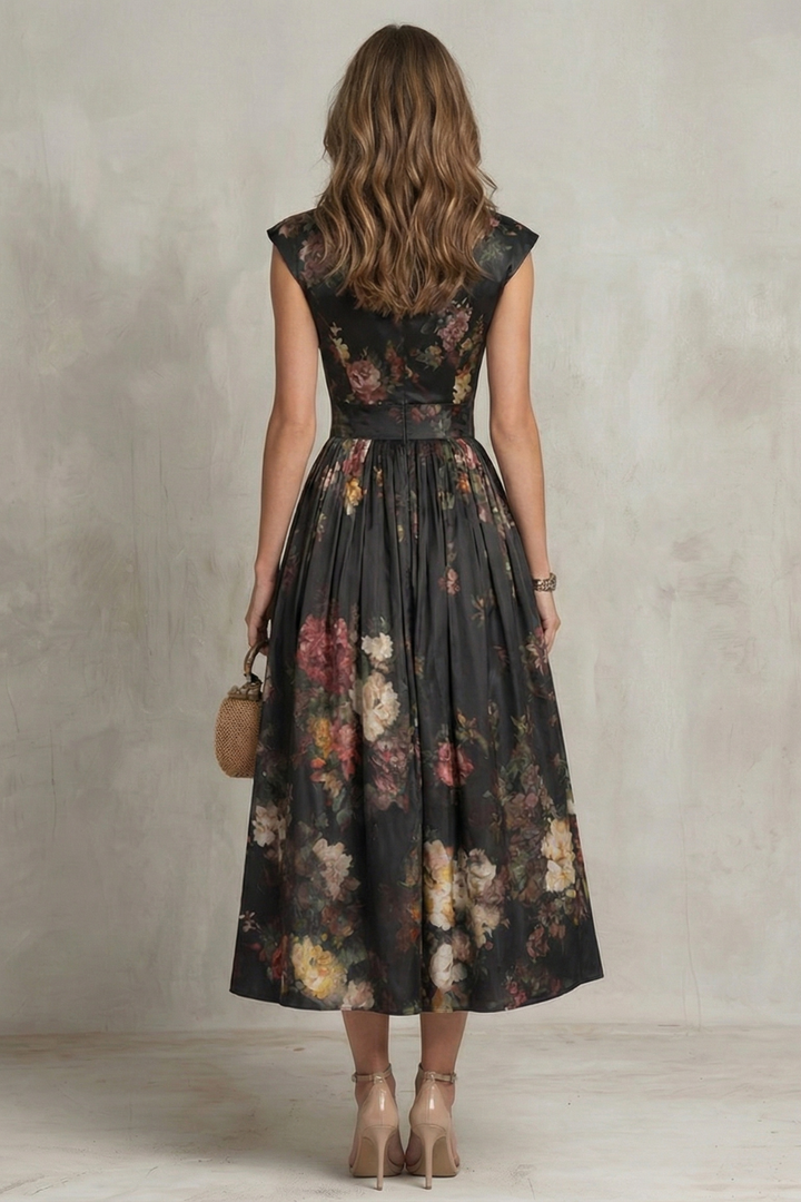 Noirelle | Women's Sleeveless Floral Midi Dress