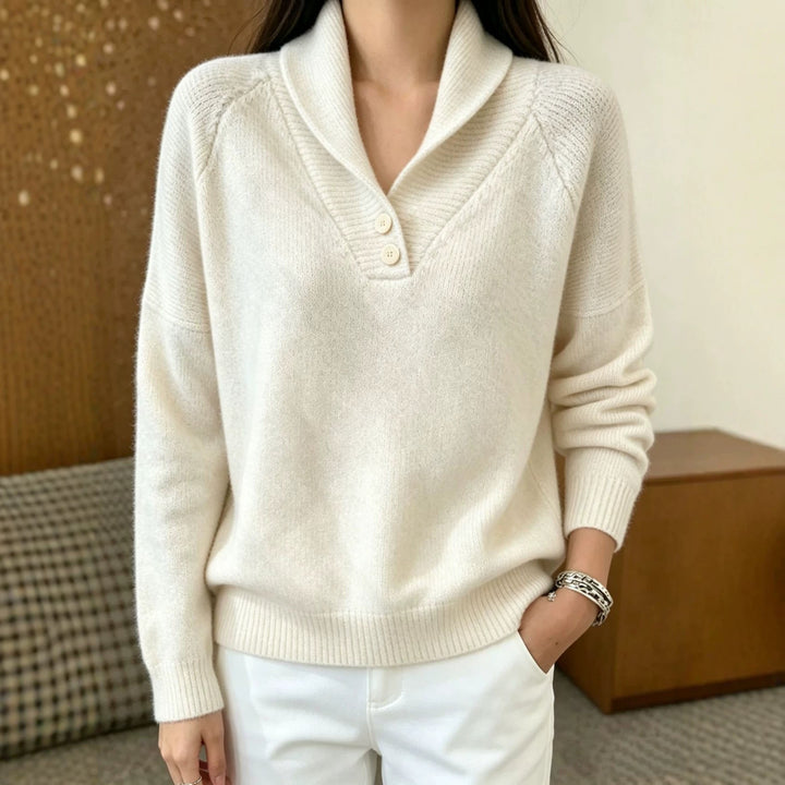 Martha | Women's Long Sleeve Sweater with Buttons